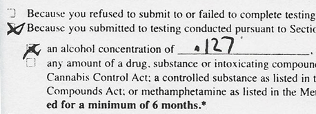 0.127 DUI Breathalyzer | Illinois
