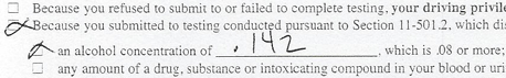 0.142 DUI Breathalyzer