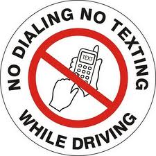 no dialing no texting while driving sign