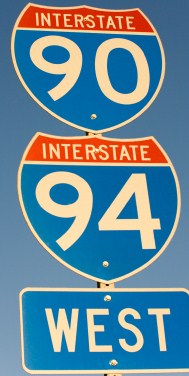 Interstate sign