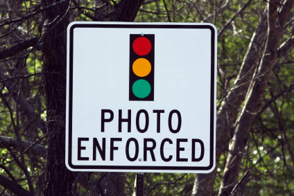 photo enforced traffic light sign