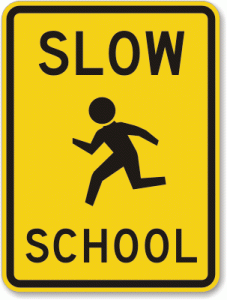 School zone sign